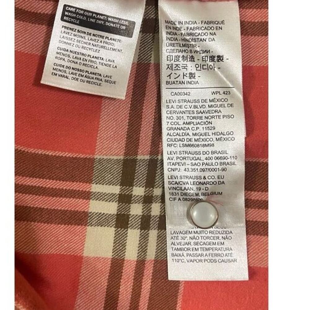 Levi’s Womens's Dylan Relaxed Western Plaid Flannel Shirt Plus Size XXLarge New - Picture 10 of 16